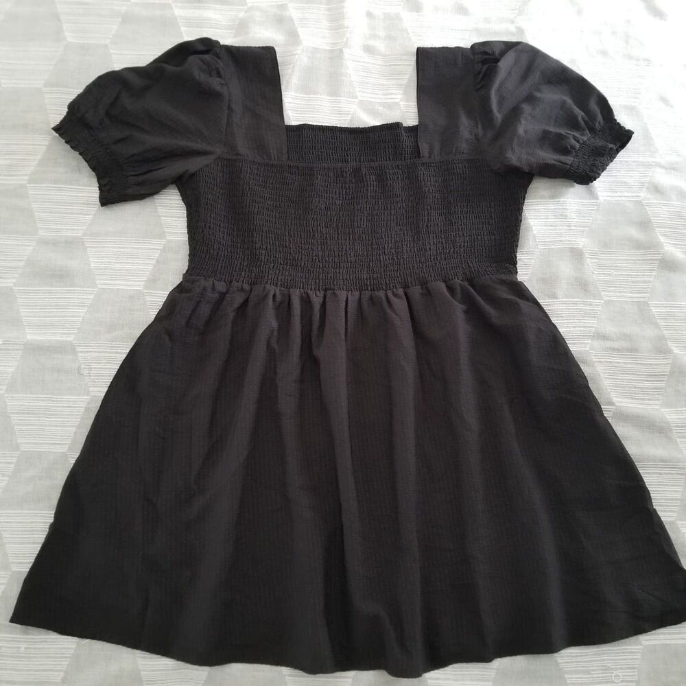 NWT Disturbia Morna Puff Sleeve Mini Dress Black Size 16 - Picture 3 of 8